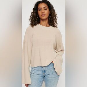 NWT - DYNAMITE - Beige Knit Crewneck Sweater (size small)